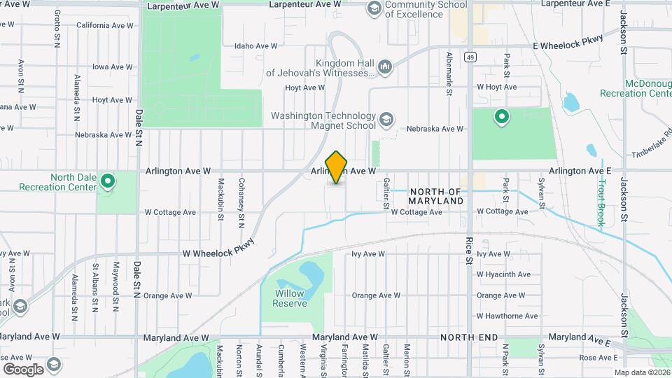 1411 Farrington St Map and Location Details