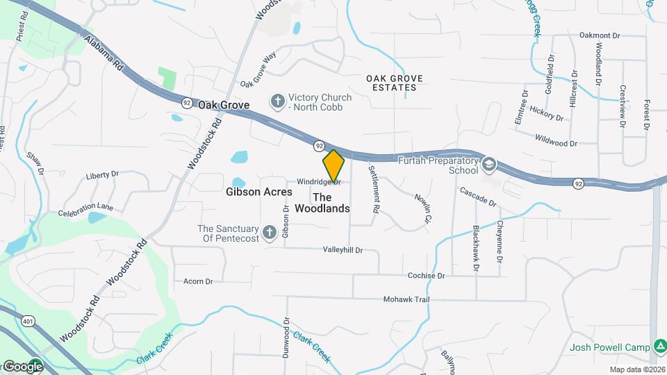 2621 Windridge Dr Map and Location Details