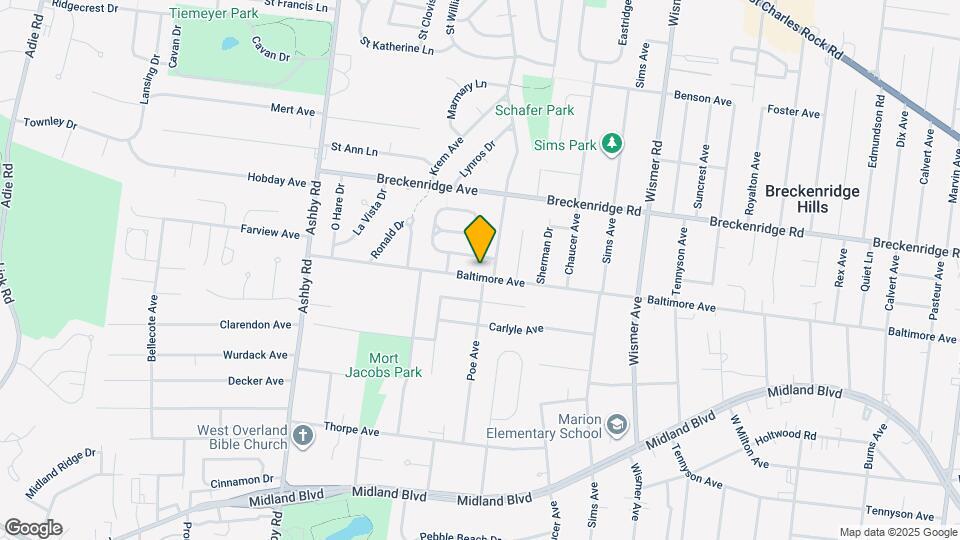 10211 Baltimore Ave Mapa y Detalles de la Ubicación