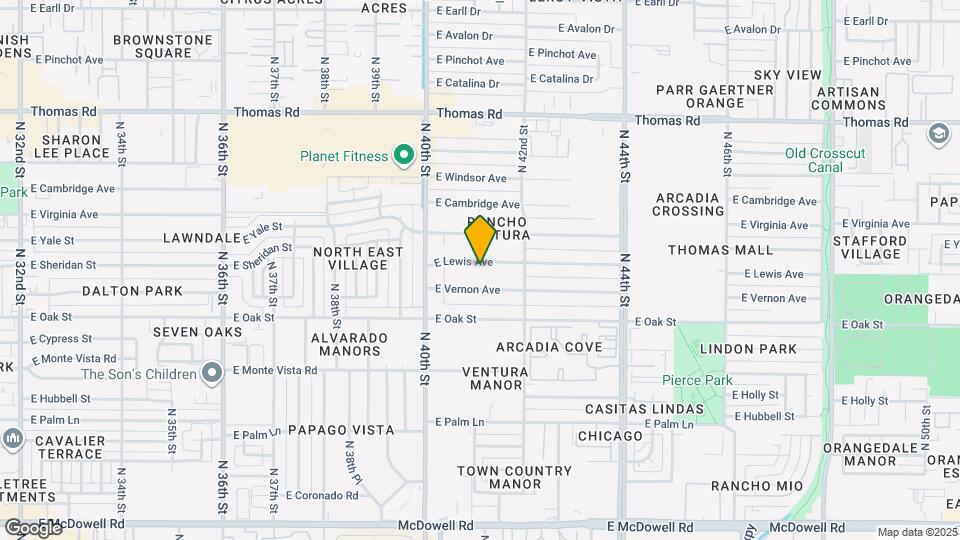 4105 E Lewis Ave Map and Location Details