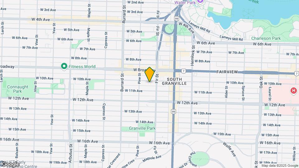 1646 W 10th Ave Map and Location Details