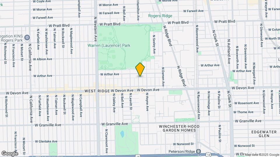 6443 N Hamilton Ave Map and Location Details