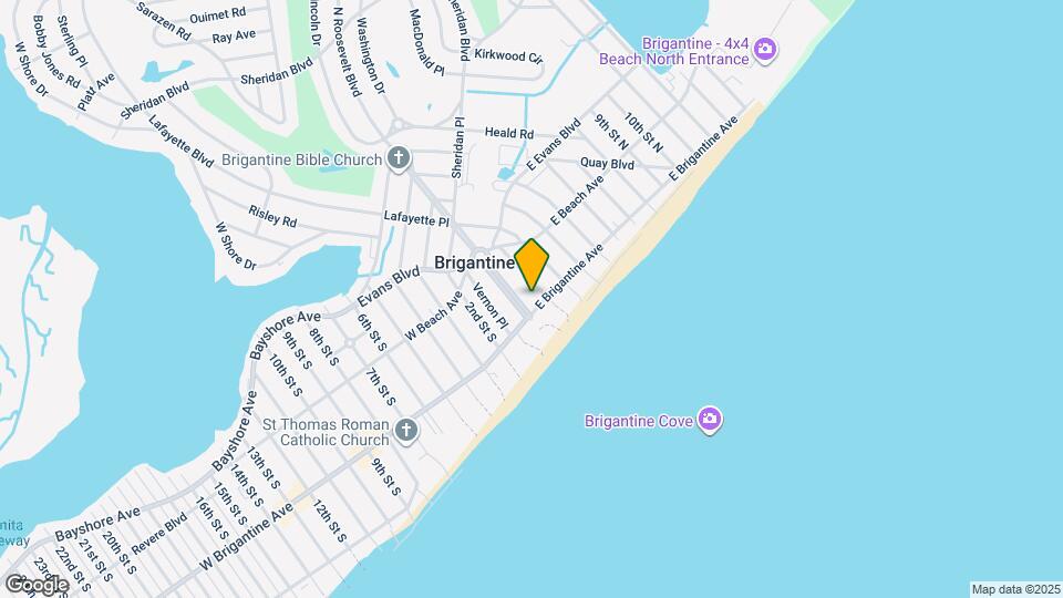 107 E Brigantine Ave Map and Location Details