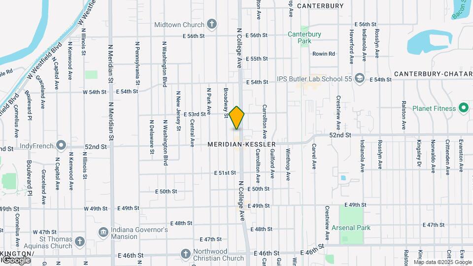 5226 N College Ave Map and Location Details
