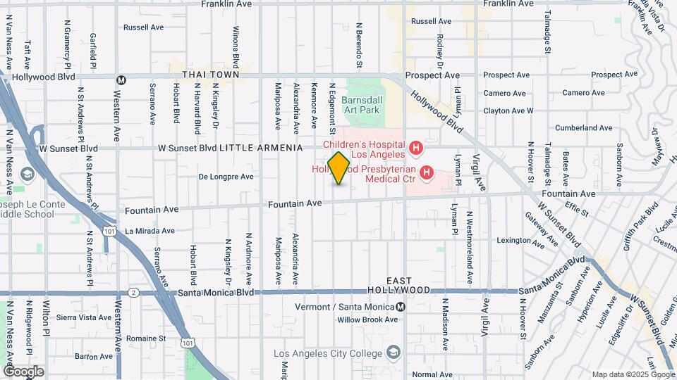 1316 N Edgemont St Map and Location Details