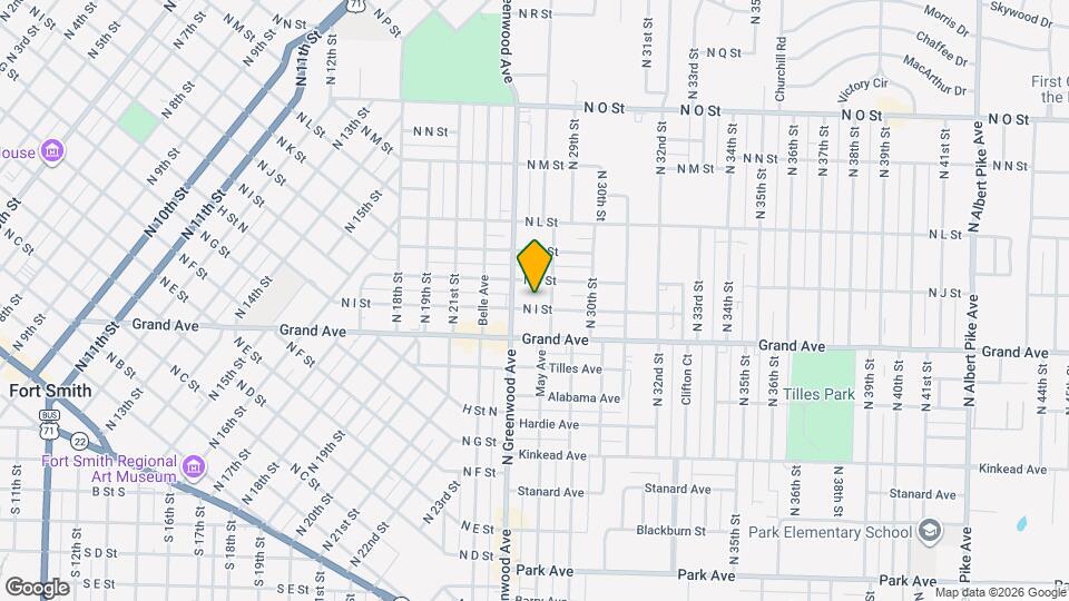 2719 N I St Map and Location Details