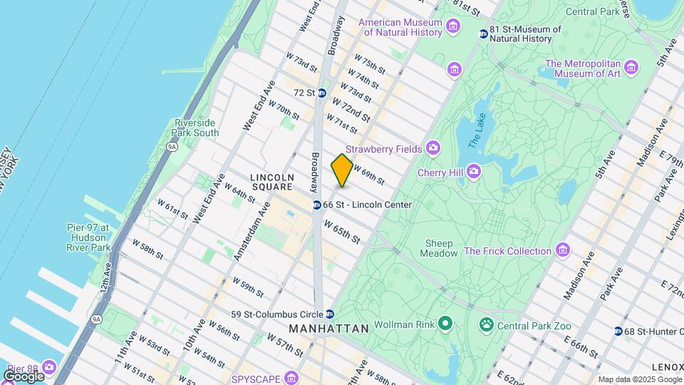 45 W 67th St Map and Location Details