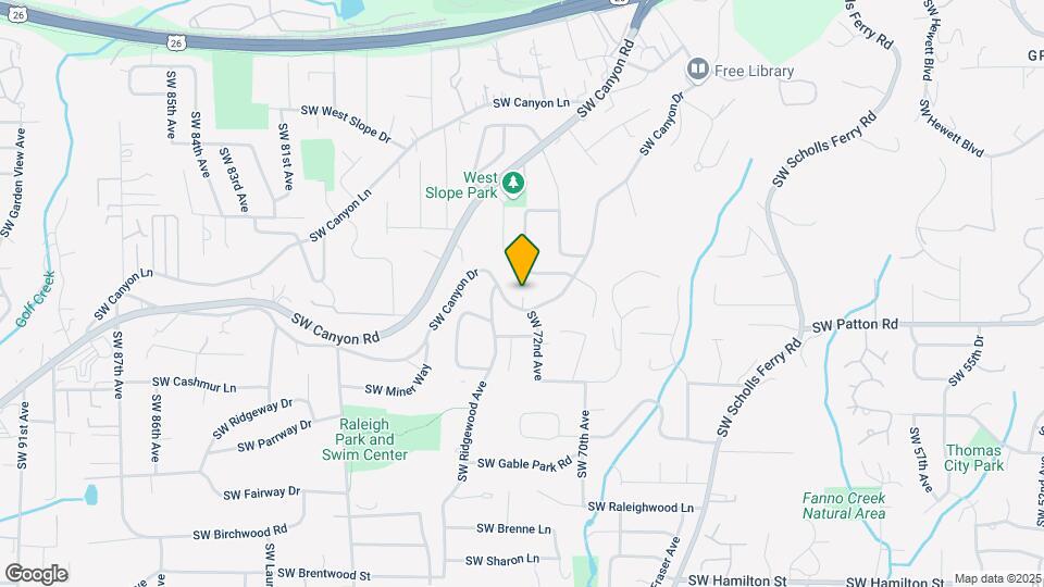 7235 SW Canyon Dr Map and Location Details