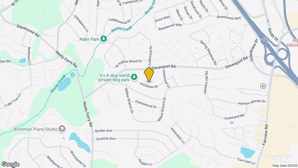 127 Ashdown Dr Map and Location Details