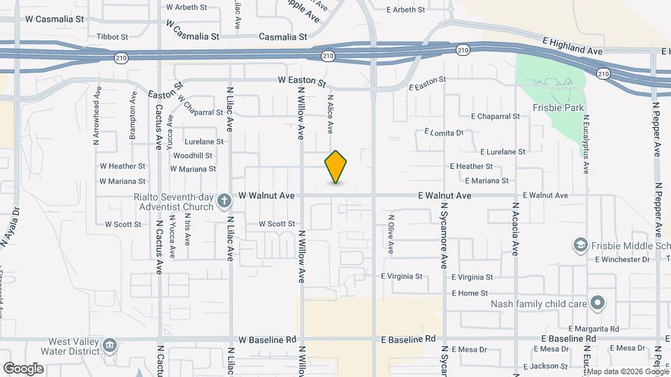 204 W Walnut Ave Map and Location Details