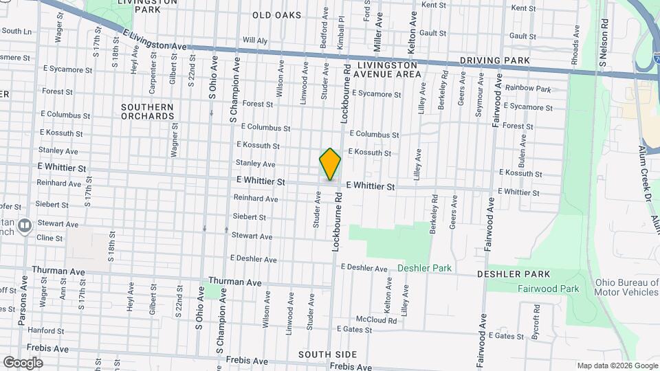 1209 E Whittier St Map and Location Details