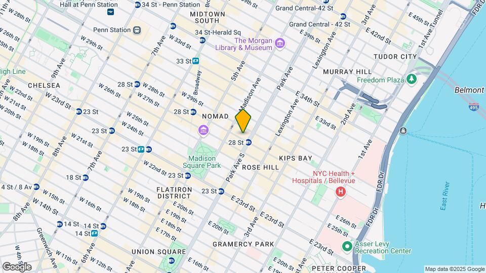 43 E 28th St Mapa y Detalles de la Ubicación