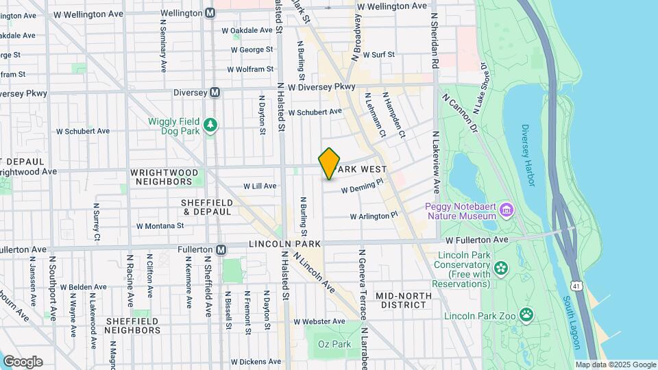 642 W Deming Pl, Unit GDN Map and Location Details