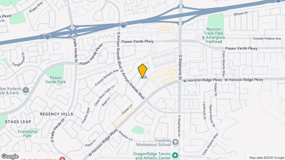 1477 Rancho Ridge Dr Map and Location Details