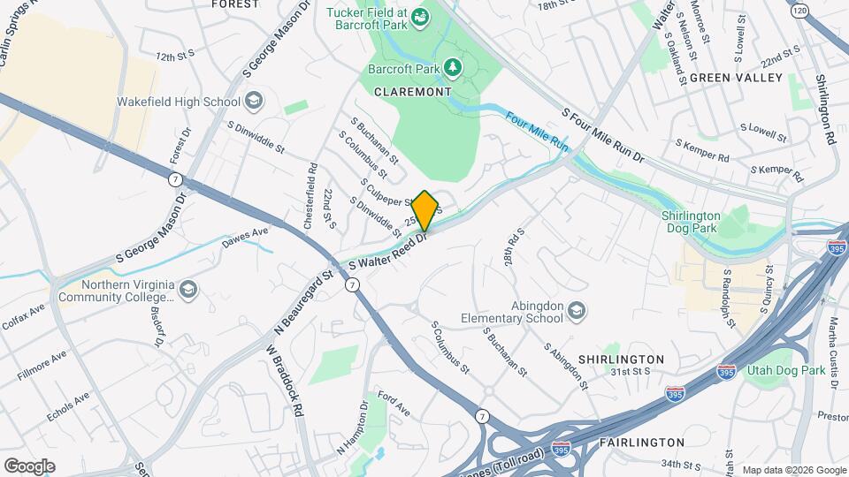 2601 S Walter Reed Dr Map and Location Details