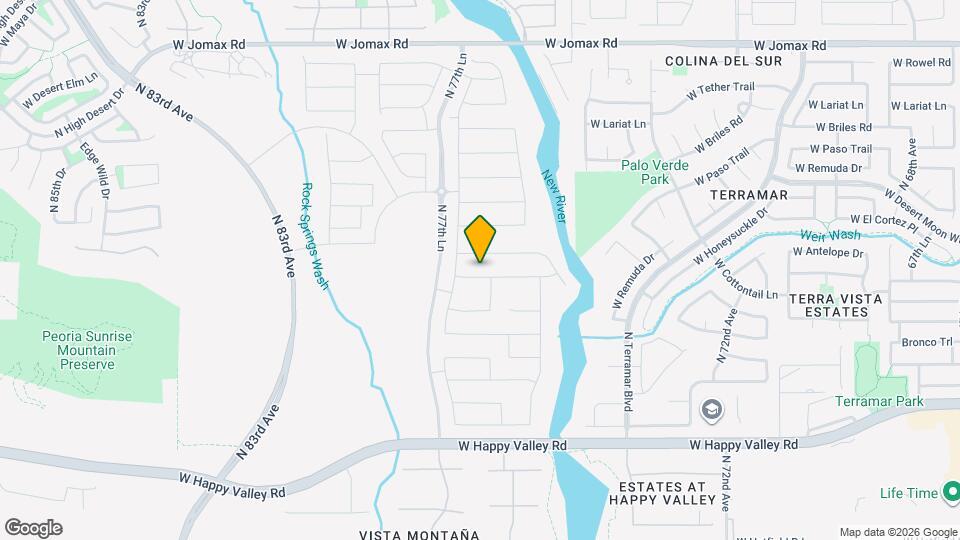7682 W Jackrabbit Ln Map and Location Details