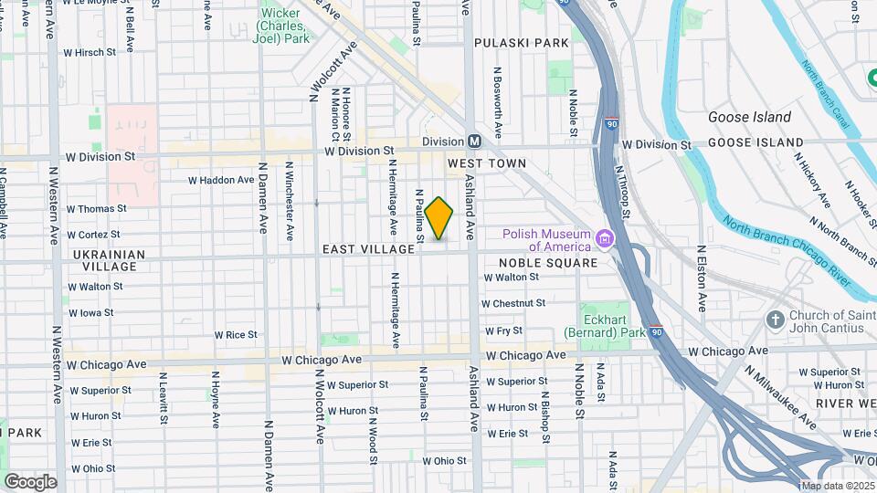 1642 W Augusta Blvd, Unit 2F Map and Location Details