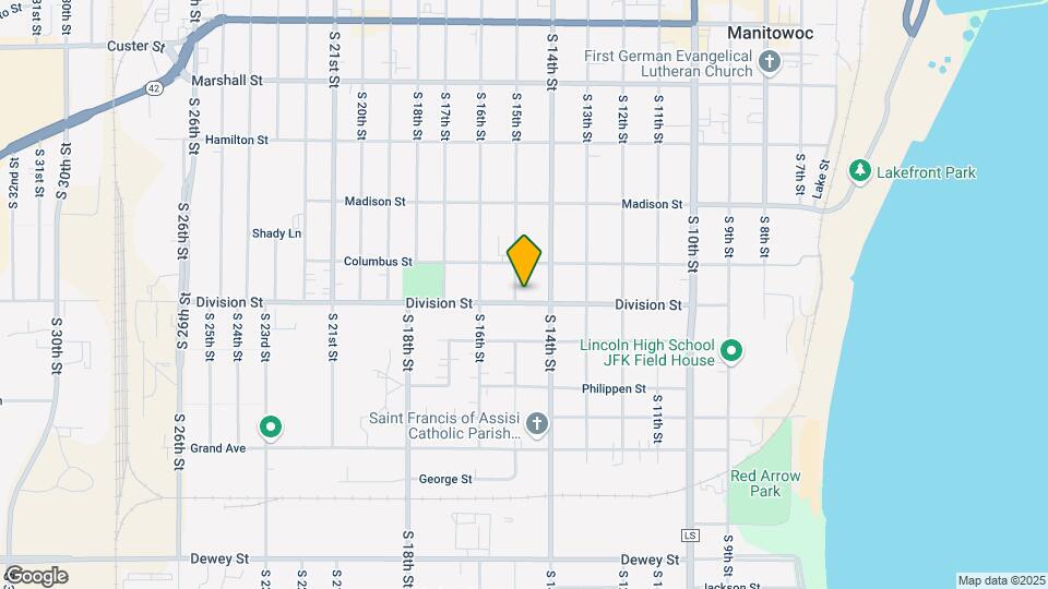 1416 Division St Map and Location Details
