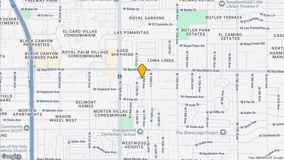 1703 W Lane Ave Map and Location Details