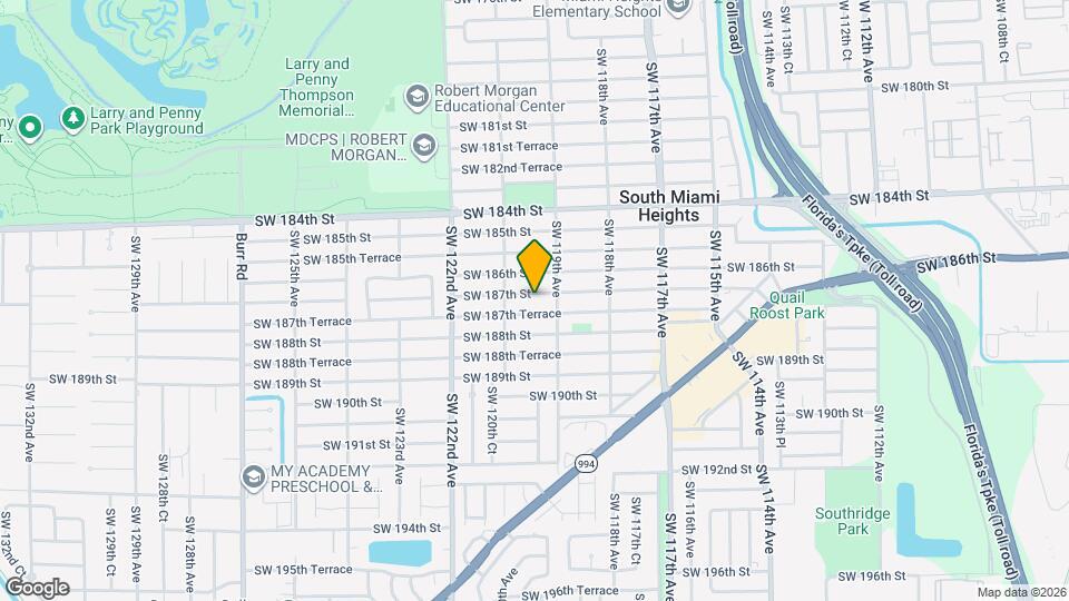 11930 SW 187th St Map and Location Details