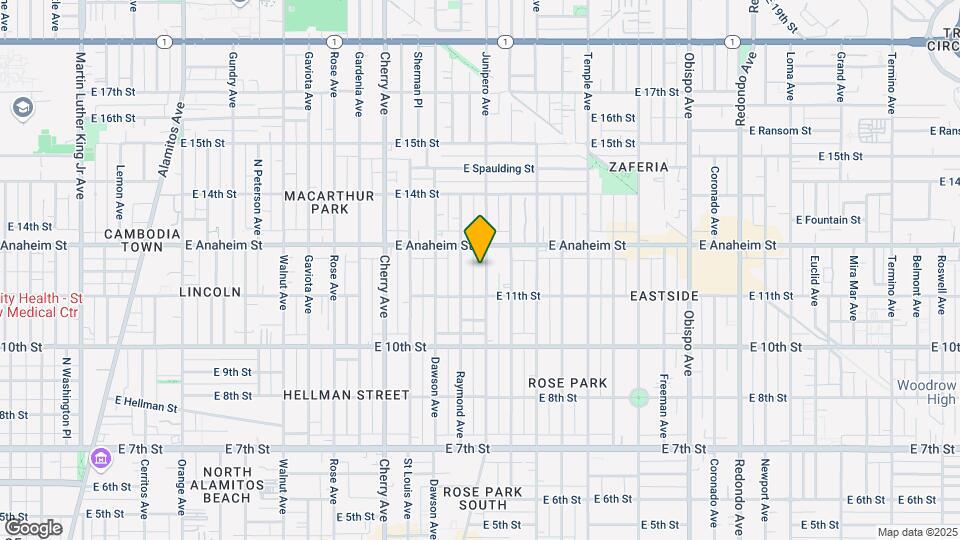 1143 Junipero Ave Map and Location Details