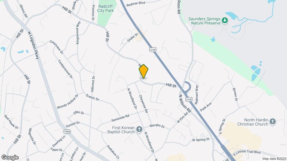 891 Hill St Map and Location Details