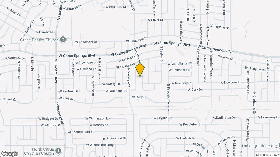 7130 N Cricket Dr Map and Location Details