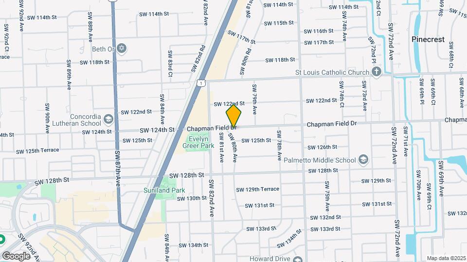 12401 SW 80th Ave Mapa y Detalles de la Ubicación