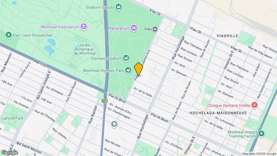 4318 Pierre-De Coubertin Av Map and Location Details