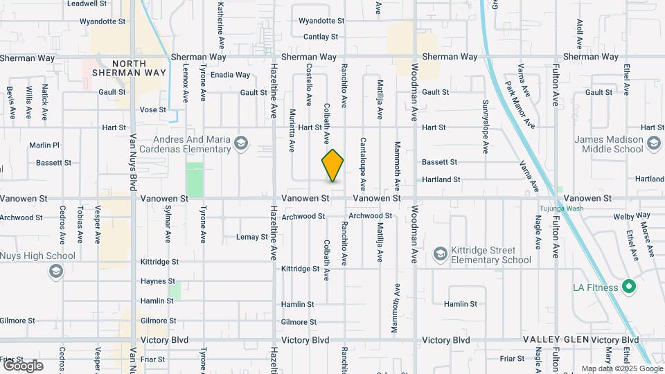13921 Vanowen St Map and Location Details