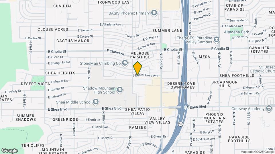 3015 E Desert Cove Ave Map and Location Details