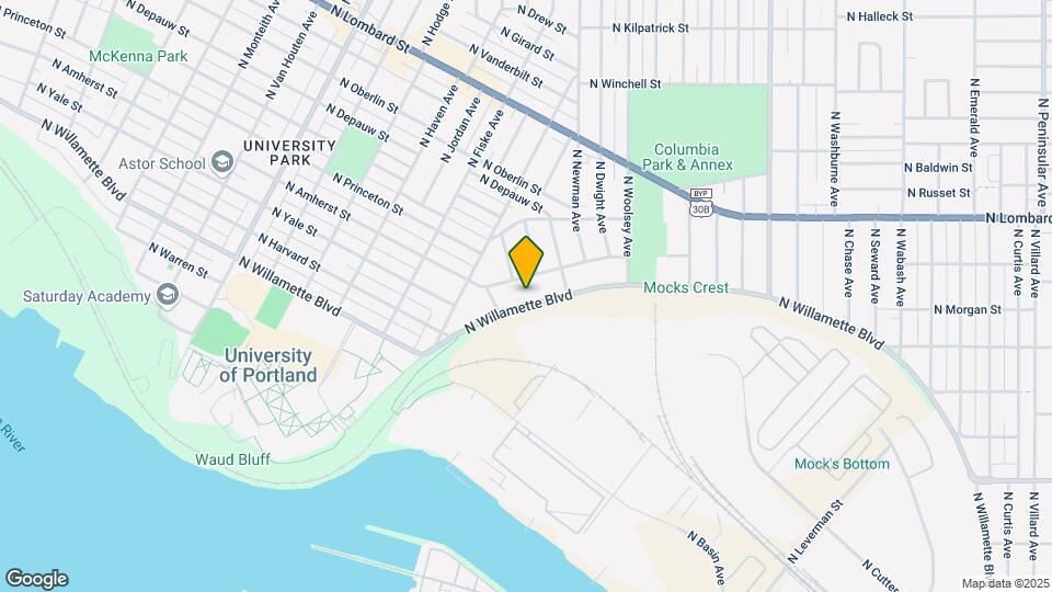 4713 N Willamette Blvd Map and Location Details