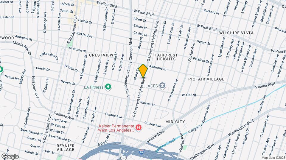1765 S Crescent Heights Blvd Map and Location Details