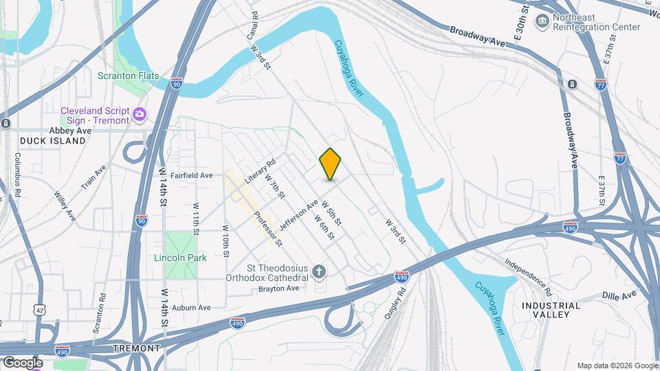 402 Jefferson Ave Map and Location Details