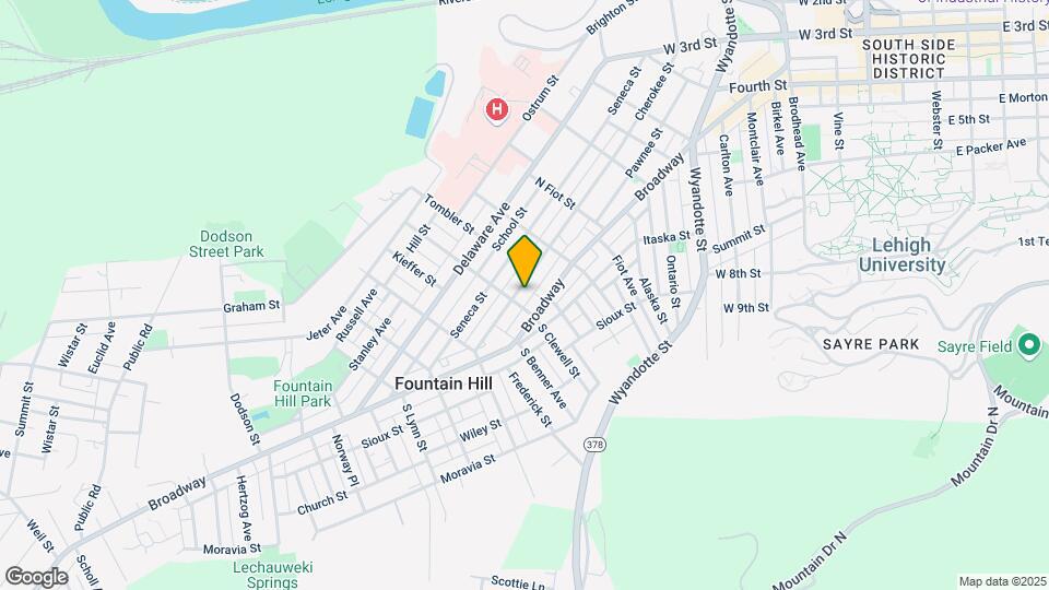 Fountain Hill Mapa y Detalles de la Ubicación
