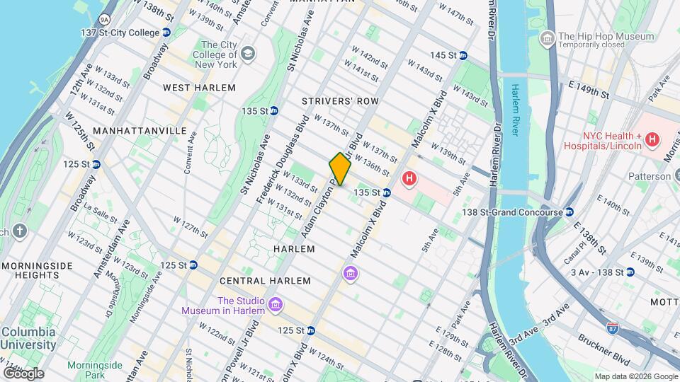 190 W 134th St, Unit Apt 3 Map and Location Details