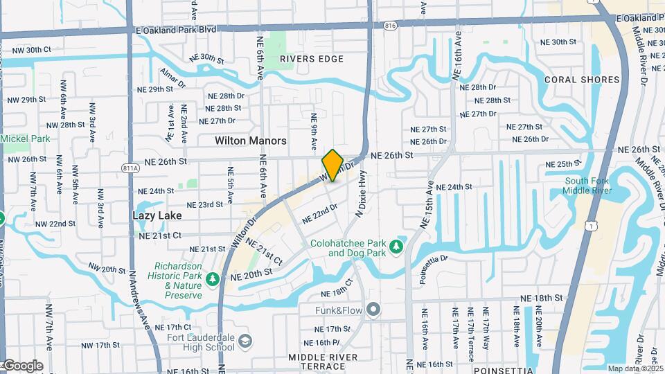 909 NE 23rd Dr Map and Location Details