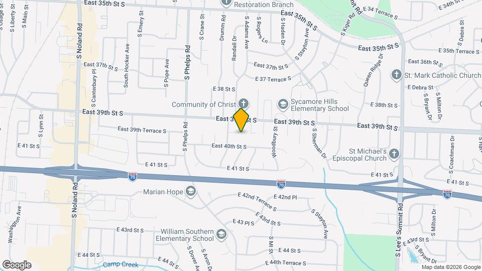 15001 E 39 Terrace S Map and Location Details