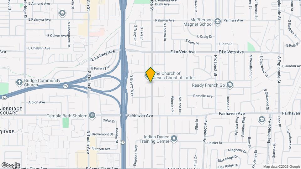 700 S Yorba St Map and Location Details