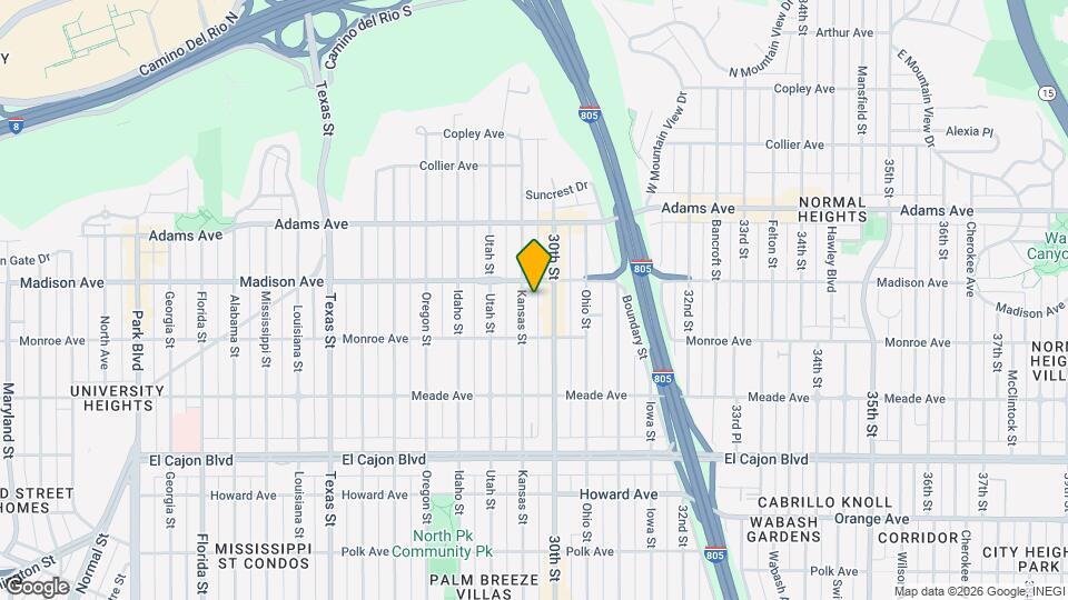 4567 Kansas St Map and Location Details