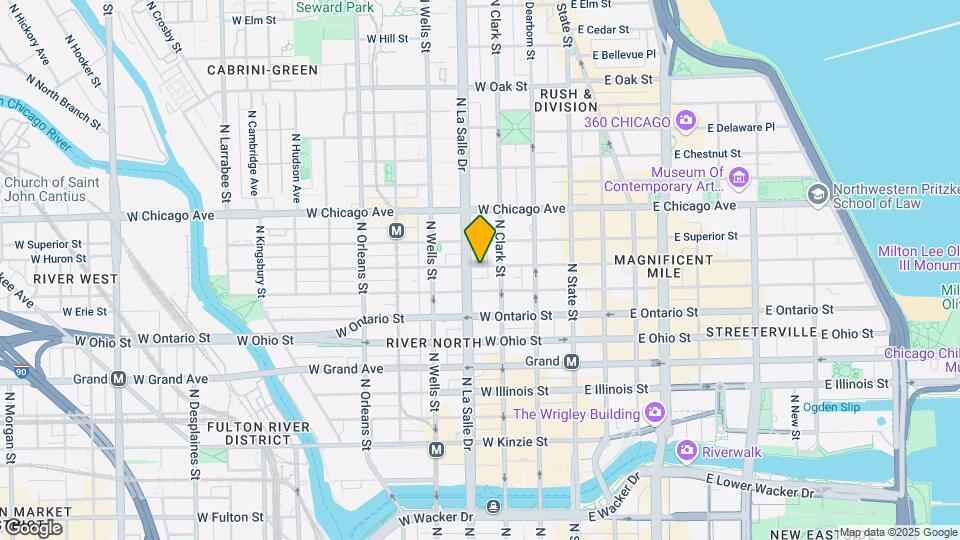127 W Huron St, Unit 1309 Mapa y Detalles de la Ubicación