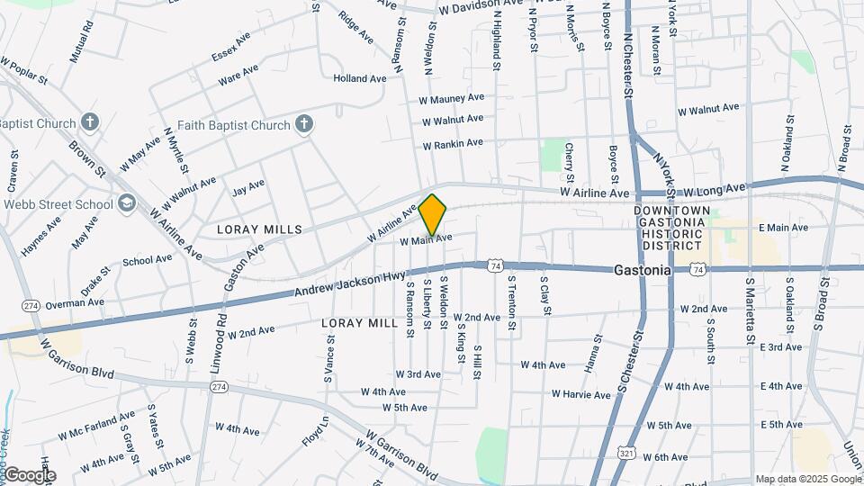 102 S Liberty St Map and Location Details