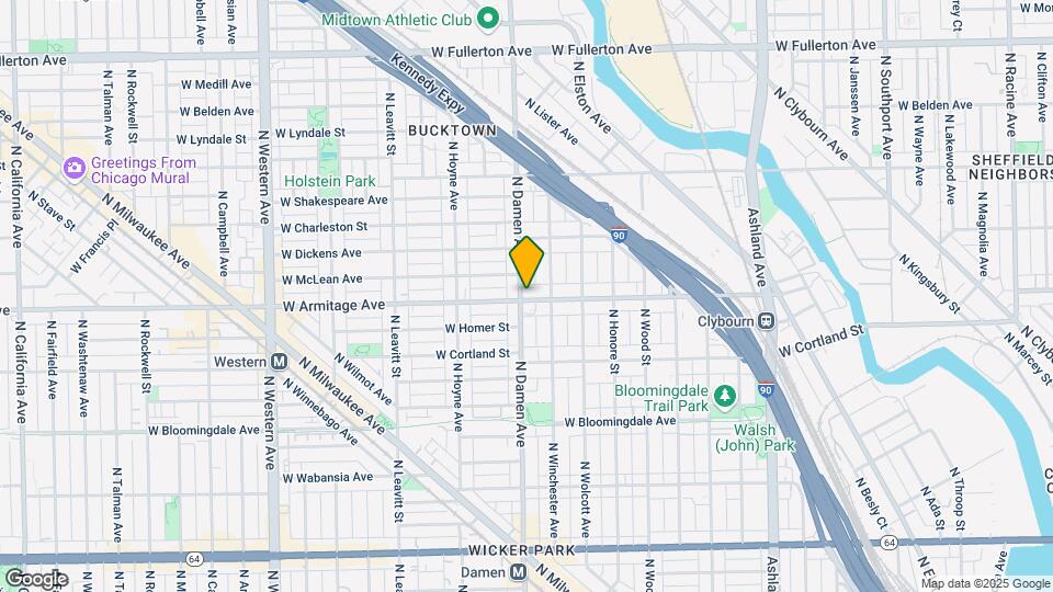 1956 W Armitage Ave, Unit 2F Map and Location Details