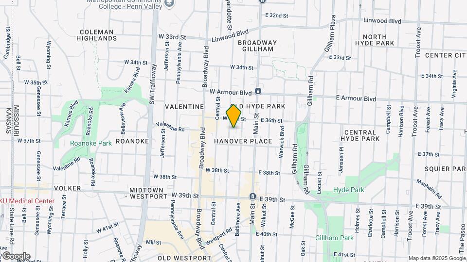 3621 Wyandotte St Map and Location Details