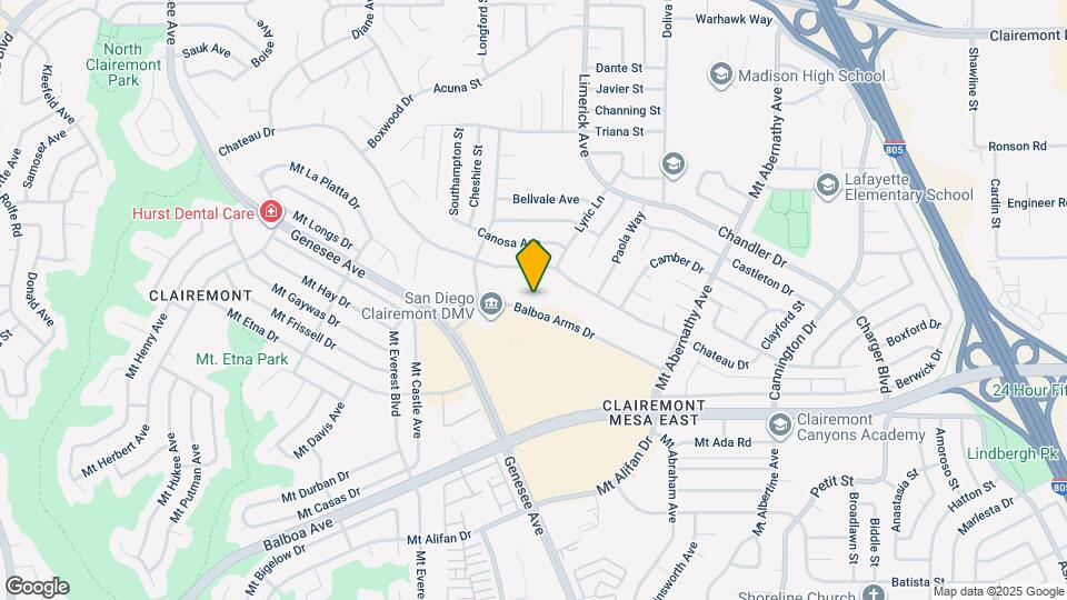 5252 Balboa Arms Dr, Unit 177 Map and Location Details
