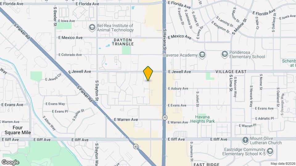 10360 E Jewell Ave, Unit Unit #92 Mapa y Detalles de la Ubicación