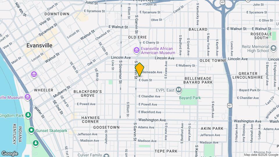 610 E Gum St Map and Location Details