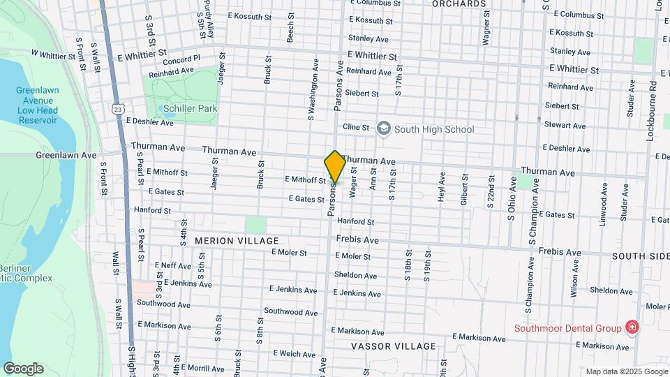 1260 Parsons Ave Mapa y Detalles de la Ubicación