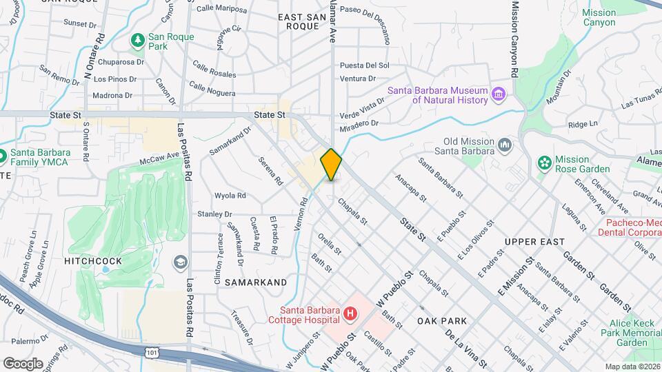 130 W Alamar Ave Map and Location Details