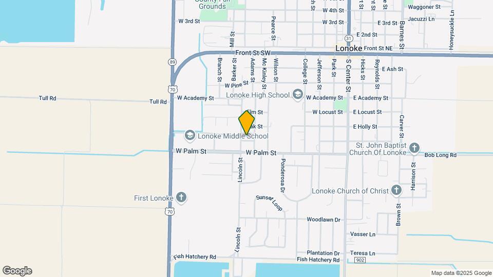 404 Lincoln St Map and Location Details